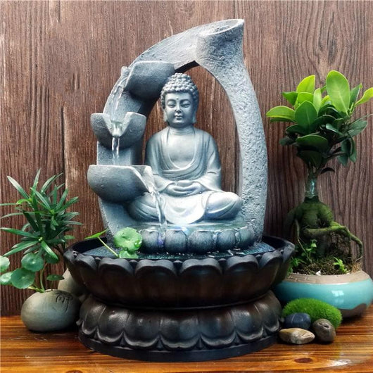 Fuente Zen con Estatua de Buda - Decoración Agua Feng Shui - Image 4
