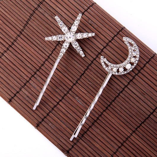 Horquillas de Estrellas y Luna - Accesorios Elegantes para el Cabello - Image 3