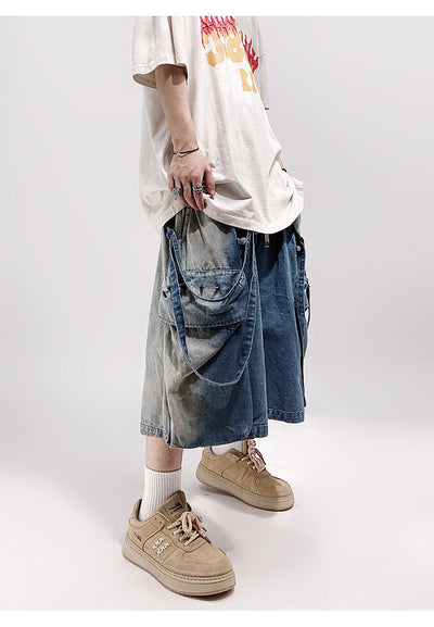 Shorts Denim Cargo Suelto Five Points Casual para Hombre - Image 13