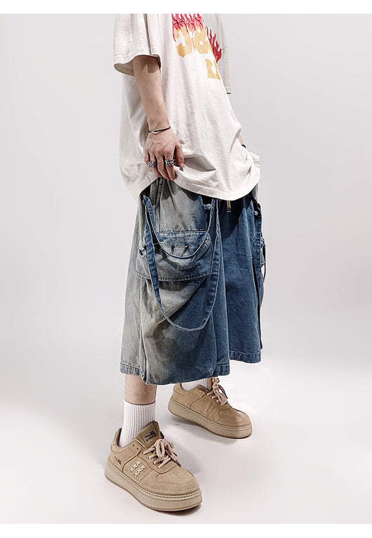 Shorts Denim Cargo Suelto Five Points Casual para Hombre - Image 13