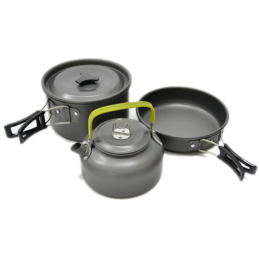 Juego de Tetera Portátil para Camping en Aluminio Reforzado