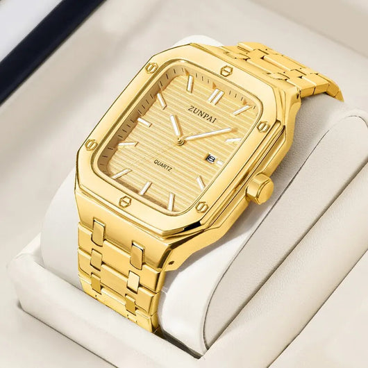 Reloj de Acero Inoxidable Cuadrado para Hombre - Diseño Moderno