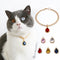 Collar de Gato con Colgante de Cristal y Diamante de Metal
