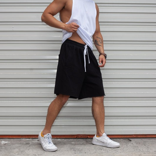 Pantalones Deportivos Deshilachados de Cinco Puntos Tendencia - Image 12