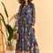 Vestido Bohemio Largo con Mangas y Pliegues
