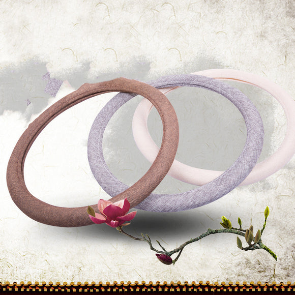 Funda para Volante de Auto Blanca Circular Premium