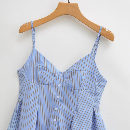Blusa Camiseta sin Mangas con Pliegues en Popelina - Image 2