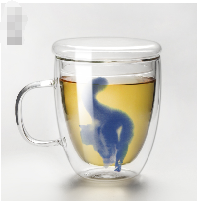 Taza Térmica de Vidrio Soplado con Diseño de Gato - Doble Aislamiento - Image 7