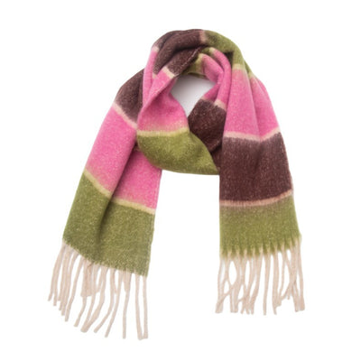 Bufanda Gruesa de Rayas con Flecos para Hombre y Mujer - Image 11