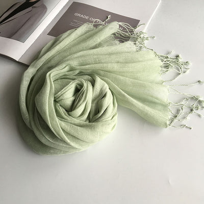 Pañoleta Ligera de Lino en Colores Pastel - Protección Solar para Viajes - Image 14
