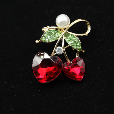 Broche Corazón de Durazno en Vidrio Rojo - Joya del Amor - Image 9