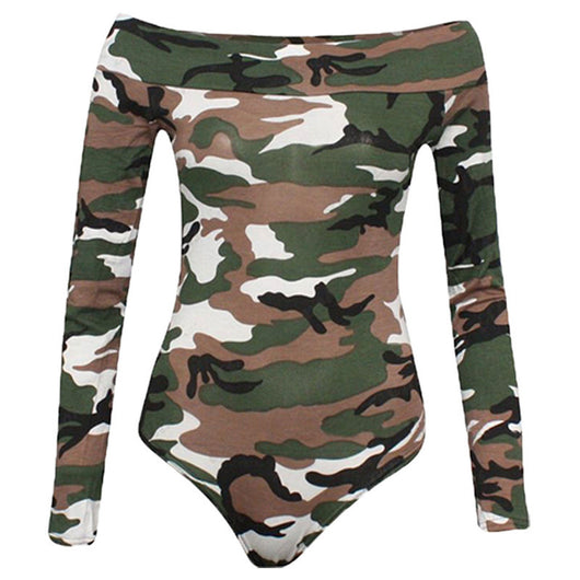 Blusa Bodysuit Hombros Descubiertos Stretch Suelta para Mujer Otoño - Image 7