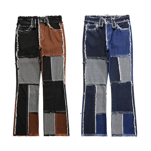 Jeans Acampanados Rotos Hip Hop para Hombre - Image 11