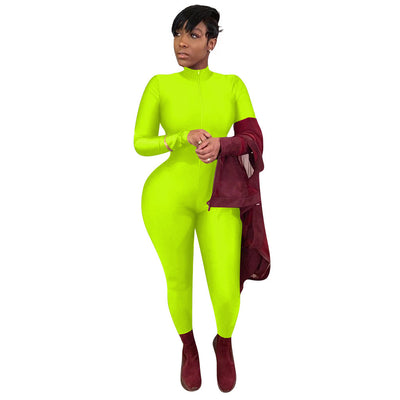 Jumpsuit Ajustado de Manga Larga con Cierre Frontal - Image 17