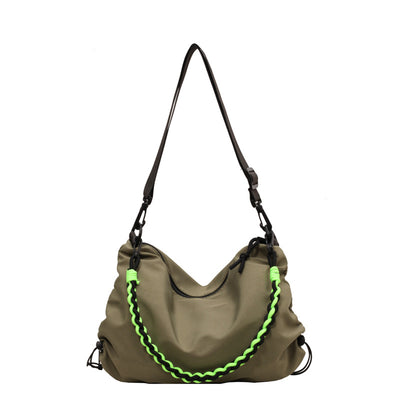 Bolsa Crossbody Naranja Grande de Nylon - Mochila Escolar de Alta Capacidad - Image 9