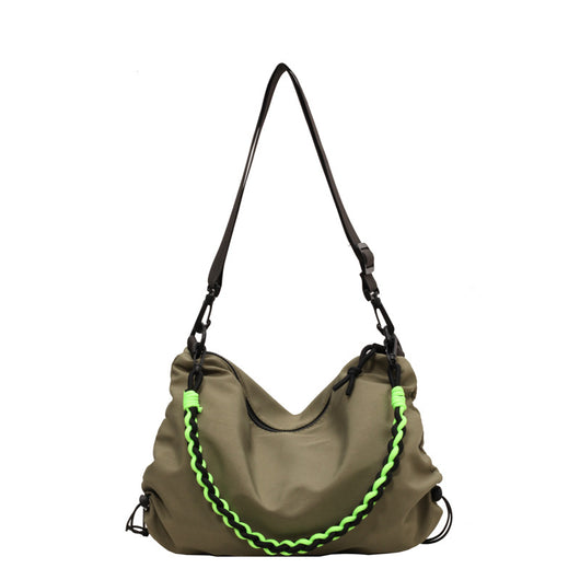 Bolsa Crossbody Naranja Grande de Nylon - Mochila Escolar de Alta Capacidad - Image 9