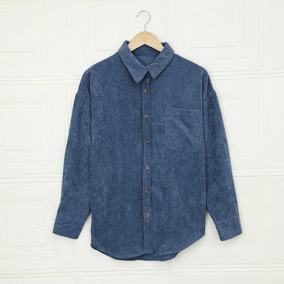 Camisa de Pana para Mujer con Solapa y Bolsillos - Image 11