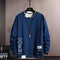 Sudadera Hoodie Casual para Hombre con Diseño de Dos Piezas y Estampado de Letras