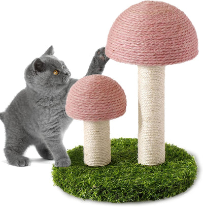 Rascador para Gatos Tipo Seta con Postes de Sisal Natural - Image 4