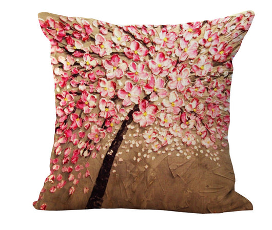 Funda de Almohada con Óleo Artístico en Algodón y Lino - Image 32