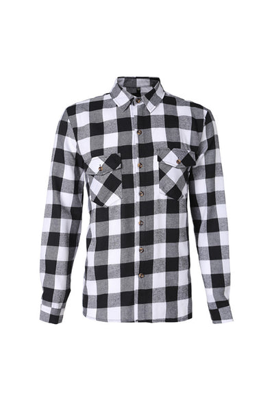 Camisa de Cuadros con Bolsillos y Solapa para Jóvenes - Manga Larga Otoño - Image 2