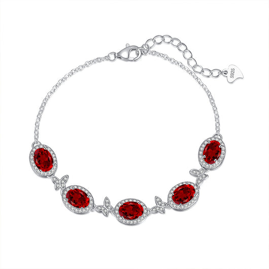 Pulsera de Plata 925 con Cristal Natural y Mariposa Incrustada - Image 10