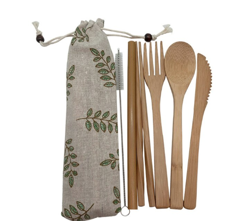 Set de Cubiertos Portátil de Bambú Reutilizable con Estuche - Cero Residuos - Image 16