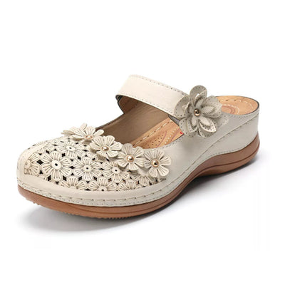 Sandalias Cuña Vintage con Flores para Mujer - Comodidad de Verano - Image 8