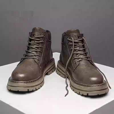 Botas Altas de Cuero Estilo Británico Retro para Motociclista - Image 6