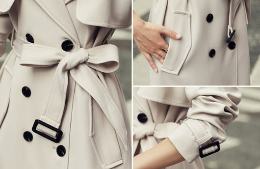 Gabardina Clásica de Largo Medio para Mujer - Image 15