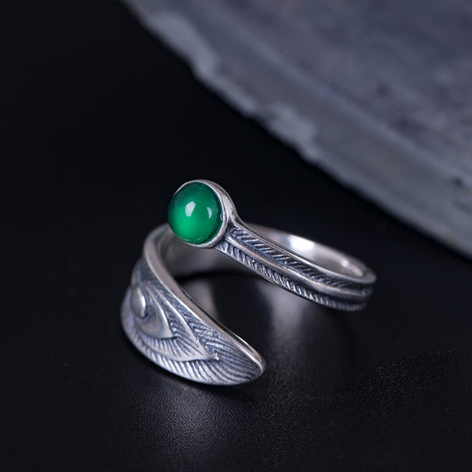 Anillos de Plata 925 con Diseño de Cola de Pavo Real - Image 3