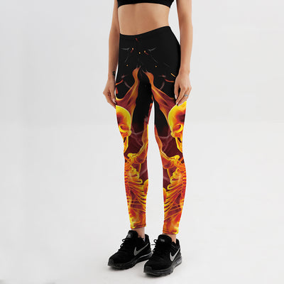 Pantalones Yoga Estampado Calavera Personalidad Halloween - Image 14