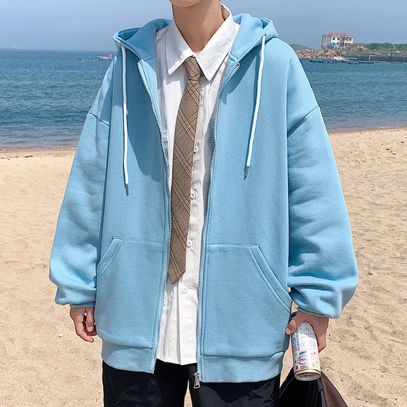 Chaqueta Hoodie Casual con Cierre para Hombre