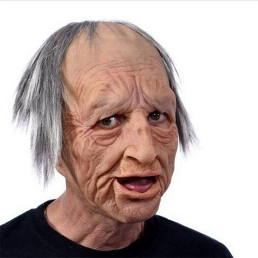 Máscara de Anciano con Cabello Blanco y Barba para Halloween - Image 16