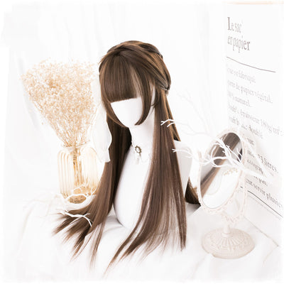 Peluca Larga Lisa Negra Diaria para Chicas - Image 7