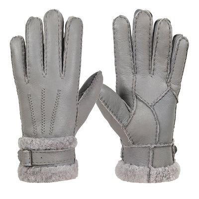 Guantes de Piel de Oveja Genuina con Dedo Dividido para Hombre - Image 6