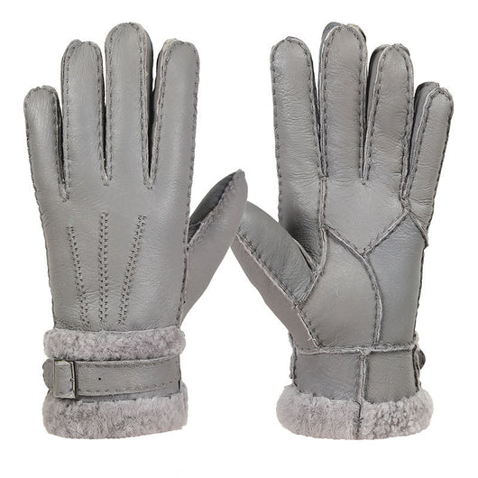 Guantes de Piel de Oveja Genuina con Dedo Dividido para Hombre - Image 6