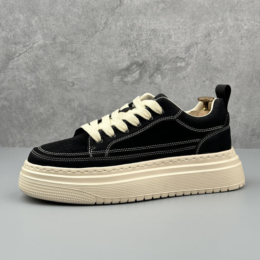 Zapatos Casuales Minimalistas con Suela Gruesa y Diseño Moderno