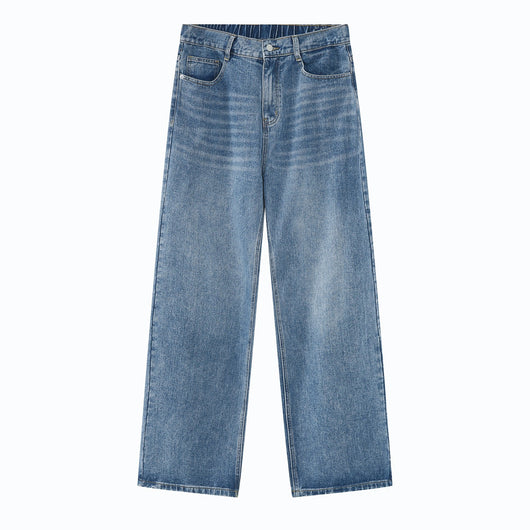 Jeans Retro Holgados con Cintura Elástica Estilo Coreano para Hombre - Image 4