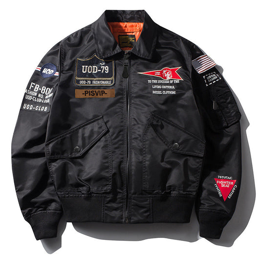 Chaqueta Casual Tipo Aviador con Cuello Alto para Hombre - Image 5