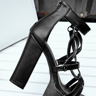 Sandalias de Plataforma Tacón Alto Cruzado para Mujer - Image 3
