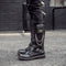Botas Altas Hombre Estilo Rock Punk Caña Larga Frosted Locomotive
