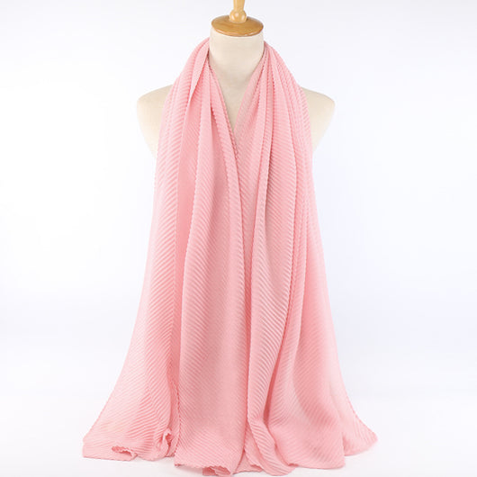 Pañuelo de algodón plisado para mujer - Image 31