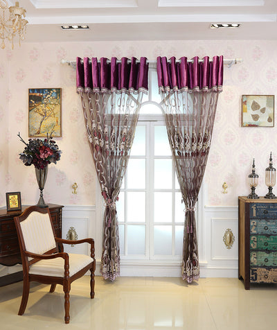 Close-up of draped purple Italian velvet fabric with soft folds and a subtle sheen, suitable for curtains. - Image 9