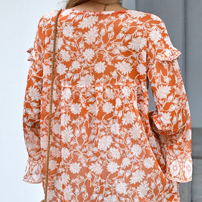 Blusa Bohemia de Verano con Volantes y Escote en V - Image 3