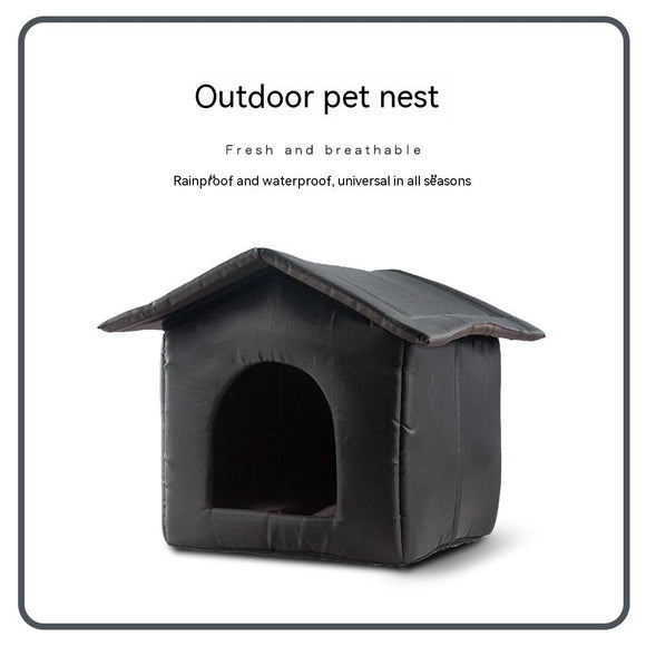 Casa Felina Impermeable para Invierno - Refugio Desmontable y Lavable