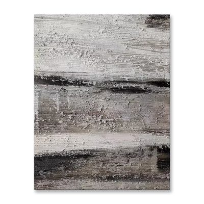 Cuadro Abstracto Minimalista en Gris - Pintura al Óleo Texturizada sin Marco - Image 7