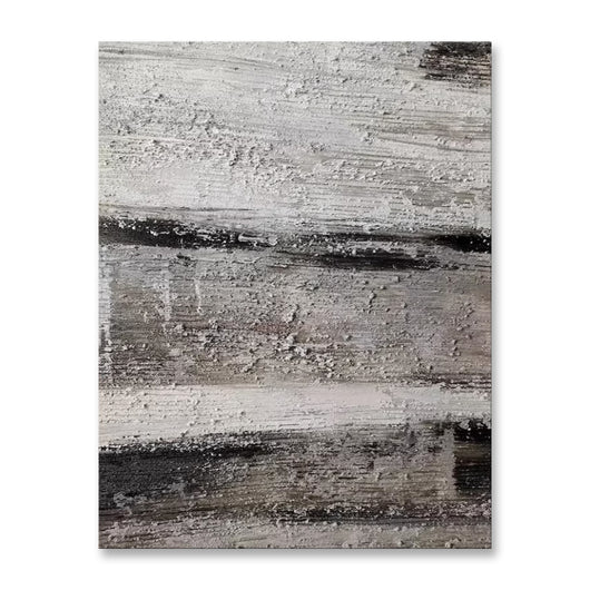 Cuadro Abstracto Minimalista en Gris - Pintura al Óleo Texturizada sin Marco - Image 7