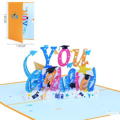 Tarjeta de Felicitación Emergente con Impresión a Color para Graduación - Image 14