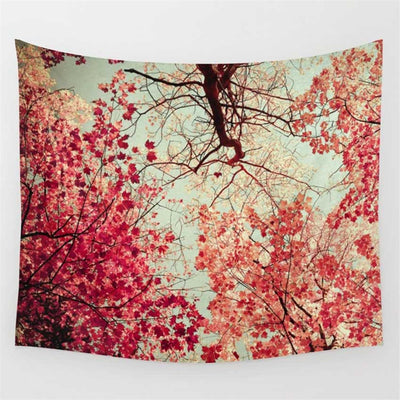 Rectangular tapestry with a vibrant floral wreath design featuring various colorful flowers and green leaves on a light pink background. - Image 7